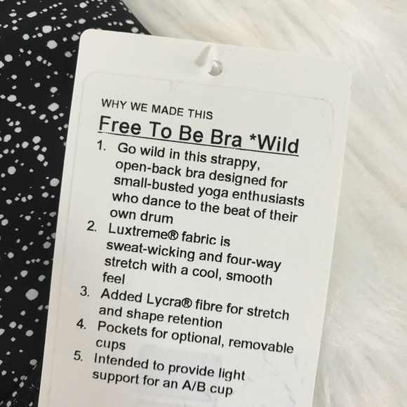 NWT lululemon free to be bra wild night view 6 - Picture 3 of 7